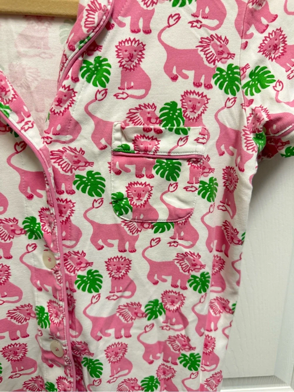 Roller Rabbit Pink Lion Pajama Top - Picture 4 of 9